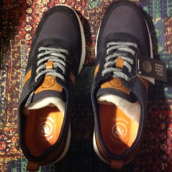 Thomas & Vine Men's Adler Navy Suede & Blue Textile Sneakers - 11.5 - New in Box - Picture 4 of 11